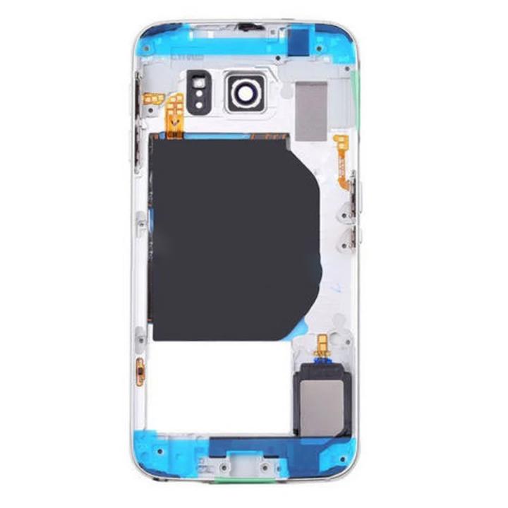 For Samsung S6 Middle Frame White - Oriwhiz Replace Parts