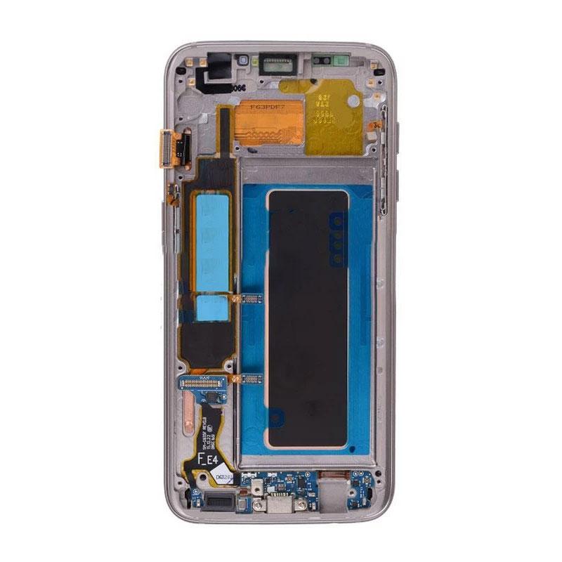For Samsung S7 Edge LCD With Touch Frame Coral Blue - Oriwhiz Replace Parts