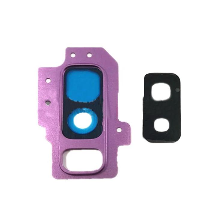 For Samsung S9 Plus Back Camera Glass Lens With Bezel Ring Purple