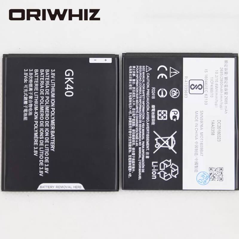 GK40 built-in battery phone for Moto G4 Play XT1766 XT1607 XT1609 XT1600 2800mah MOT1609BAT mobile battery - ORIWHIZ