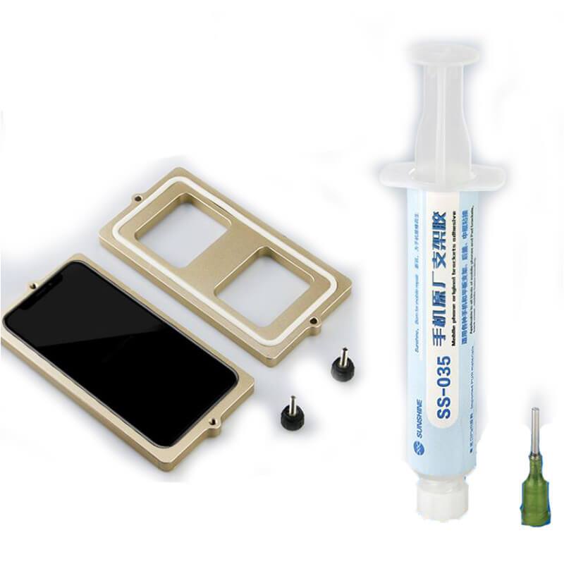 High quality profession Frame mould for iphone X XS XSMAX XR frame laminating moulds glass frame cold glue holding mold SS-037 - ORIWHIZ