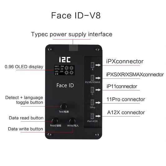 i2C IFace-V8 Dot Matrix Projection Repair Programmer Camera Lattice Repair Replace Dot Cable FACE ID for iphone 12pro 12 11 11pro 11promax - ORIWHIZ
