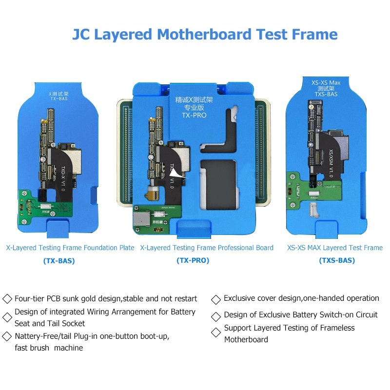 Jc Logic Board Basic Version layered Testing Fixture Motherboard Layered Test Stand For iPhone X Xs Motherboard Repair Tool - ORIWHIZ