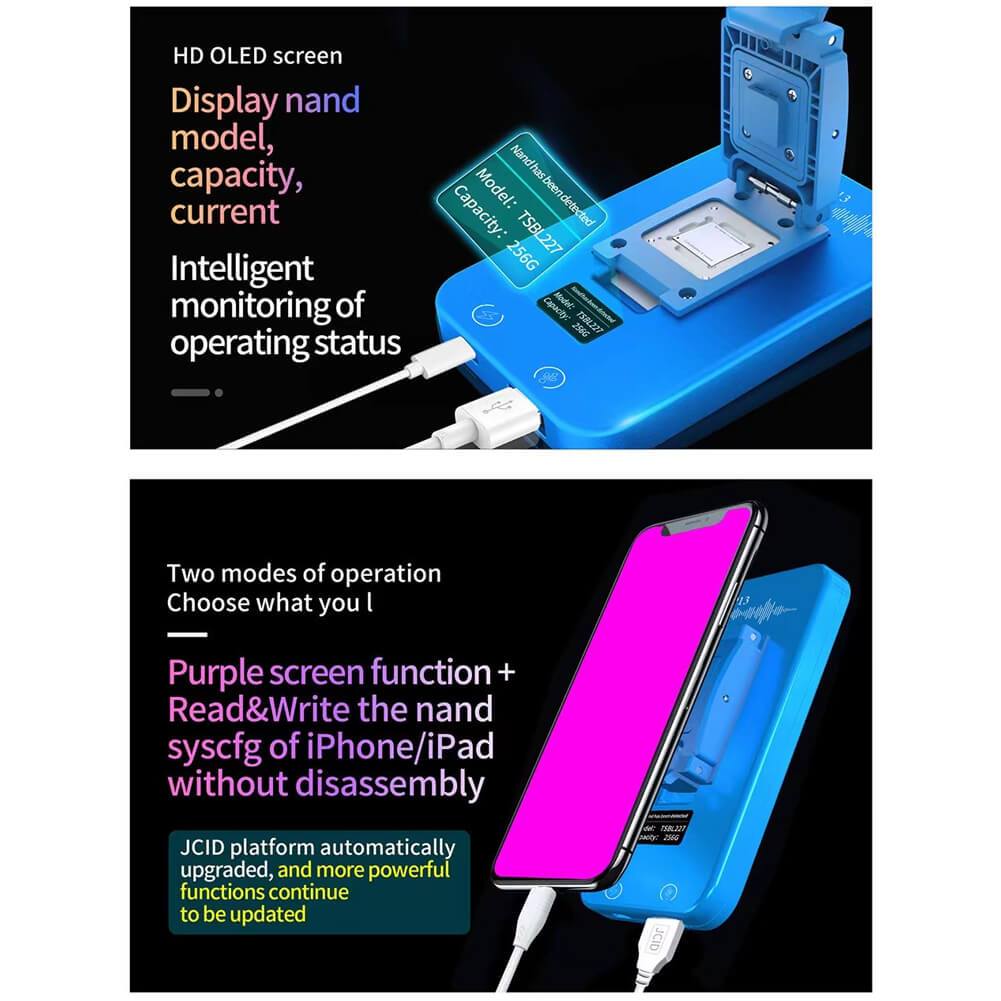 JC P13 BGA110 Programmer NAND Read Write Programmer for iPhoneSE2 8P X XR XS XSMAX 13 PRO NAND Memory Upgrade Error Repair Tool - ORIWHIZ