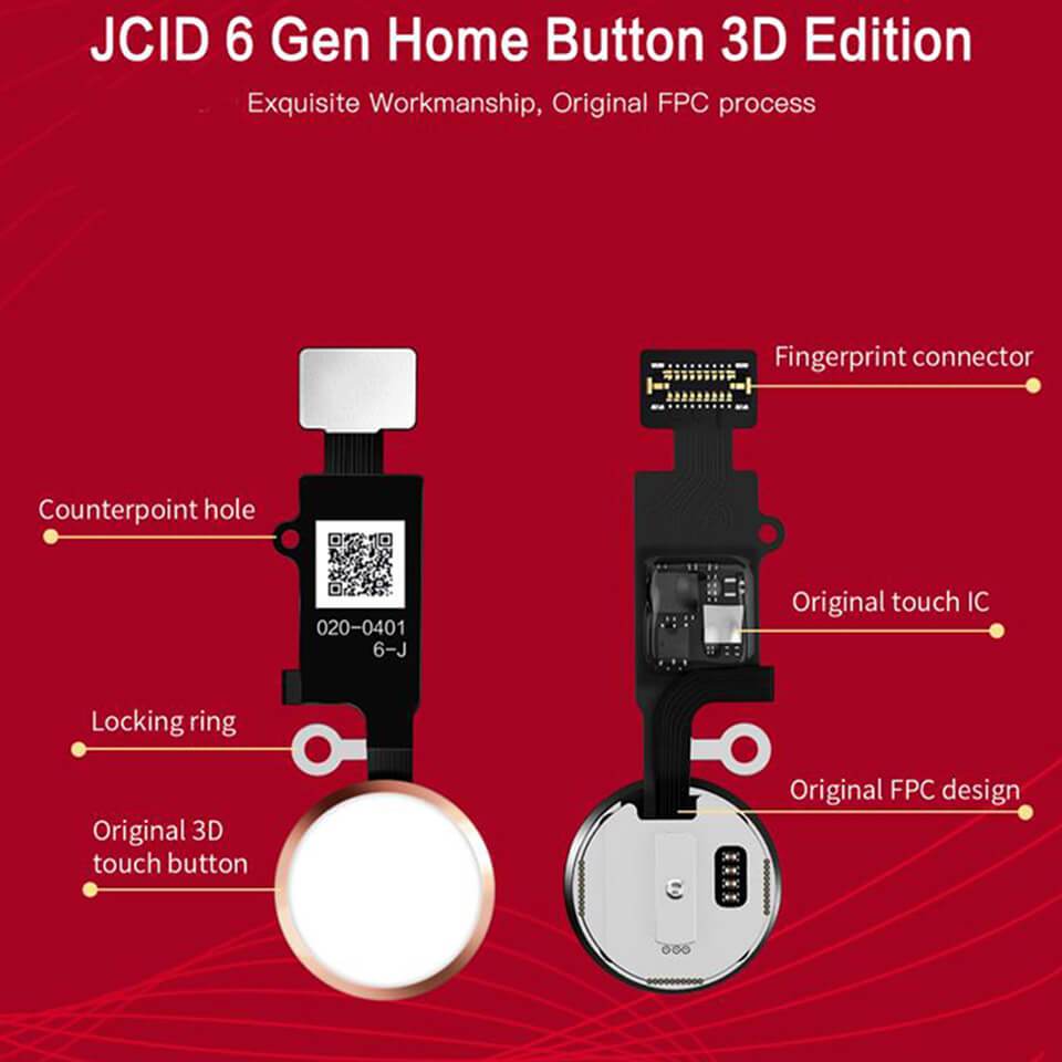 JC Universal Return Key 6 Gen Touch Panel Cable for iPhone 7 7P 8 8P Home Button Return Working Universal Fingerprint Flex Cable Repair - ORIWHIZ