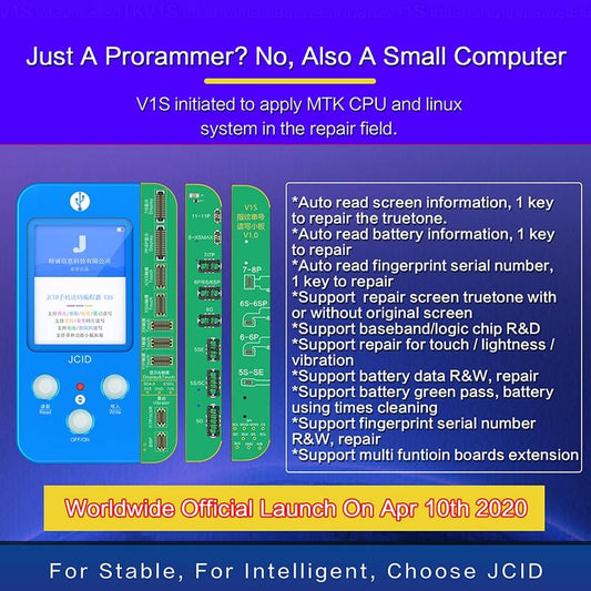 JC V1S Programmer True Tone Repair for iPhone 7 8 X XR XS MAX 11 Pro Max Original Color Touch Shock Battery Fingerprint SN Read - Oriwhiz Replace Parts