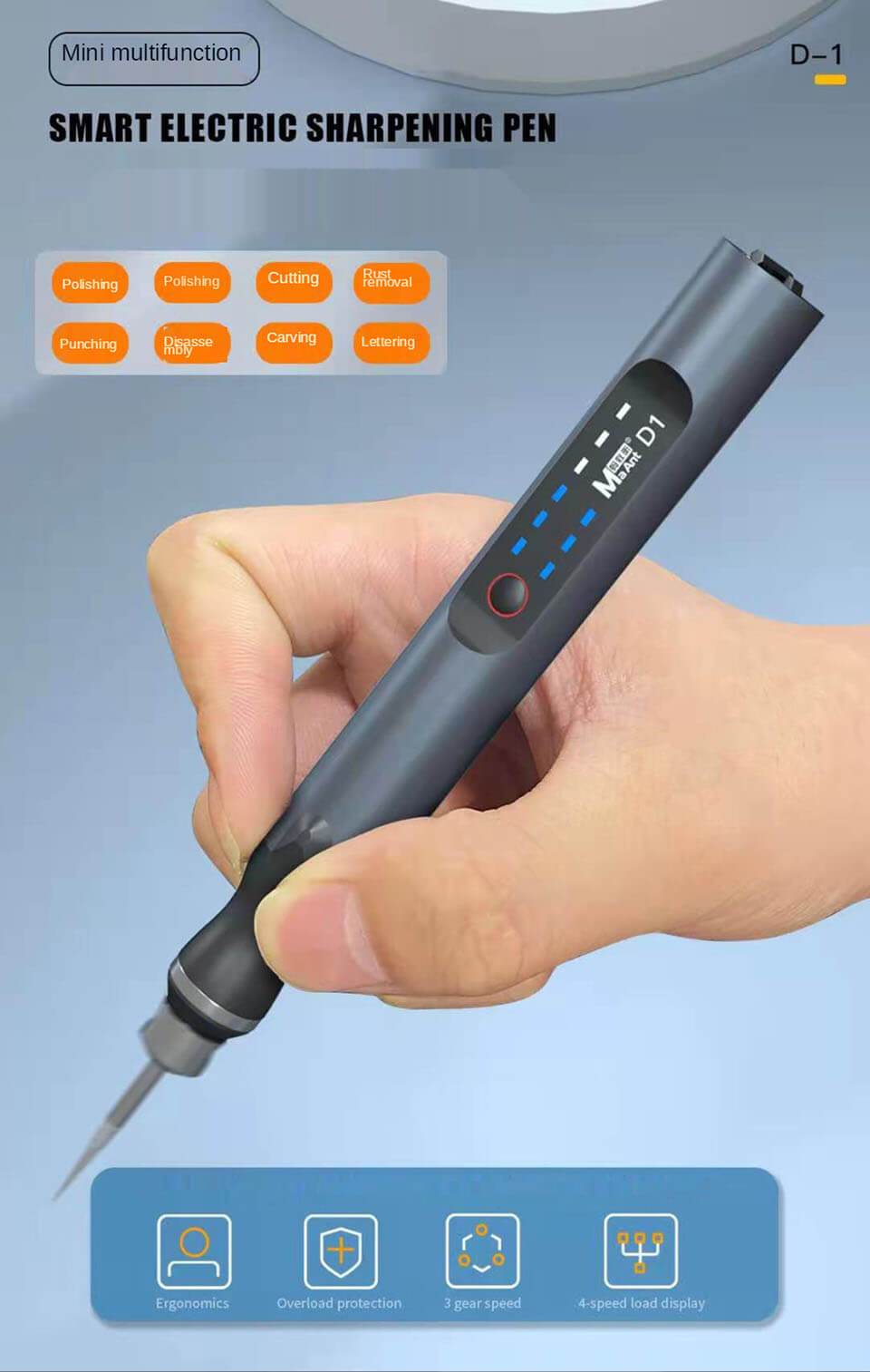 Ma-Ant D1 OCA Glue Clean Grinding Cutting Tool Adhesive LCD Screen Shovel Glue Remove Pen Grinder Rubber Separator Tools - ORIWHIZ