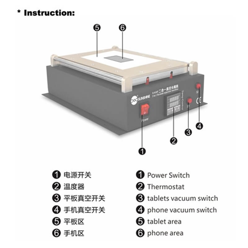 New S-918P 14 Inch Large Heating Plate Lcd Separator Touch Screen Glass For Mobile Repair - ORIWHIZ