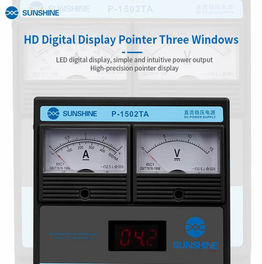 P-1502TA 15V 2A DC Power Supply With USB Port Portable Voltage Regulator LED Digital Display Charging Phone Laptop Repair Tool - ORIWHIZ