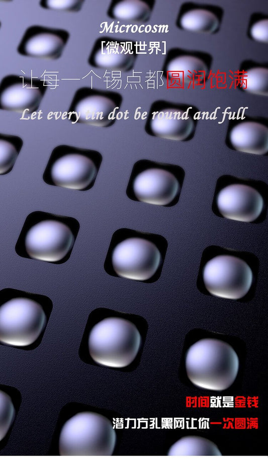 QIANLI Square Hole Tin Planting Black Steel Mesh 2D Positioning For Apple A7 A8 A9 A10 A11 A12 A13 Tin Planting Board CPU T0.12 - ORIWHIZ