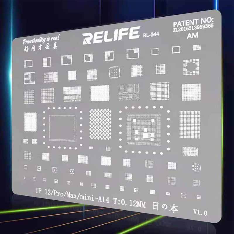 RELIFE RL-044 Multi-Function Universal BGA Reballing Stencil 0.3 0.35 0.4 0.5 Parallel 45 Degree Hole/Misaligned Hole - ORIWHIZ