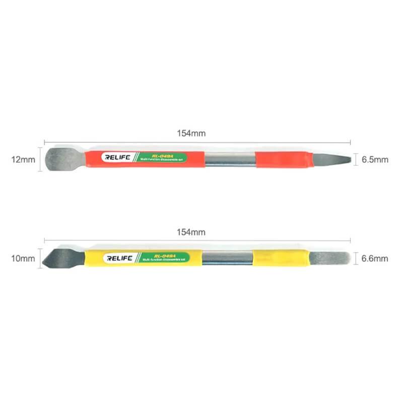 Relife RL 049A Double-headed Tin Scraping Knife Disassembly Set CPU Pry Opening Tool For IOS Android Back Cover Housing Battery - ORIWHIZ