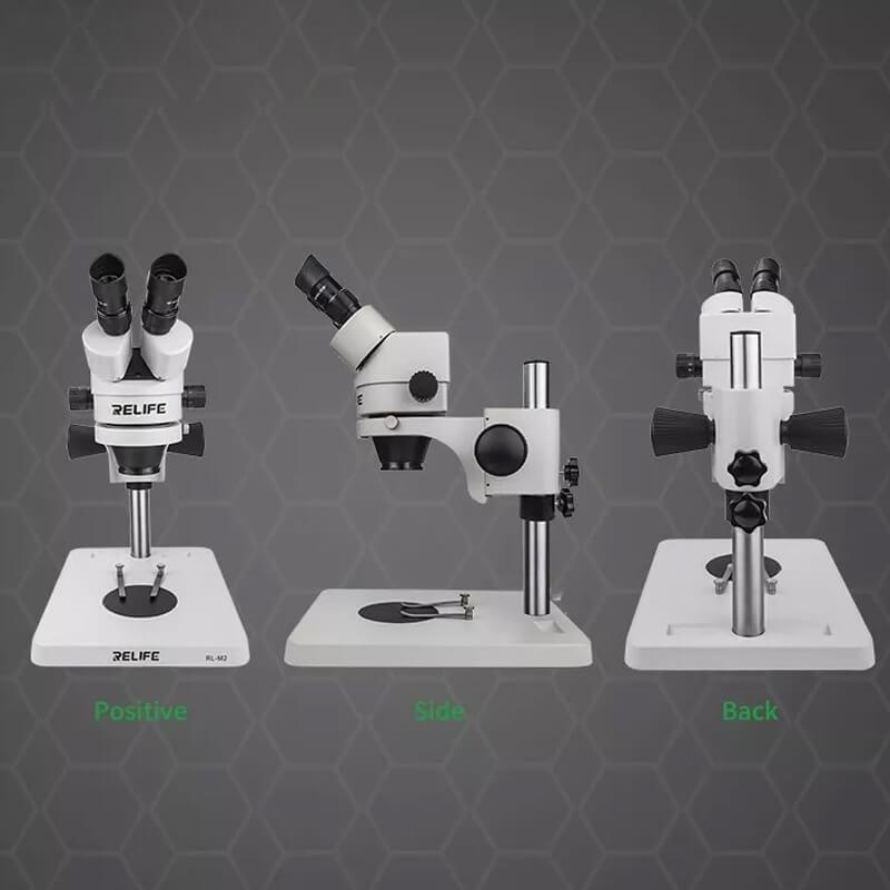RELIFE RL-M2 Binocular Microscope 7-45 Times Inspection PCB 144 LED Light Source Repair Tool - ORIWHIZ