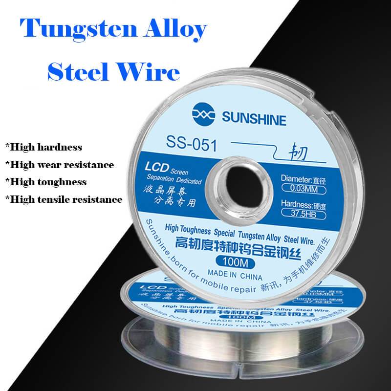 Sunshine SS-051 Diamond Wire High Toughness Screen Separation Line OLED Curved Screen Thermal Separation 0.03mm Tungsten Alloy - ORIWHIZ