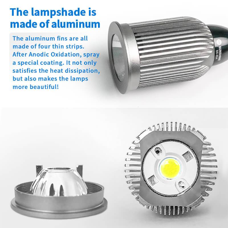 SUNSHINE SS-804 LED Light with Magnetic Base Aluminum Alloy Lampshade Portable Lamp Integrated LED Diodes Dedicated Concentrator - ORIWHIZ