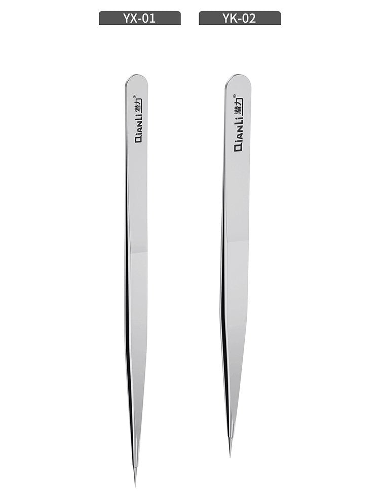Tweezers QIANLI YX-01 YK-02 0.1mm Flying Wire Non-Magnetic Stainless Steel Anti-Rust And Anti-Vorrosion FX-03 FK-04 0.15mm - ORIWHIZ