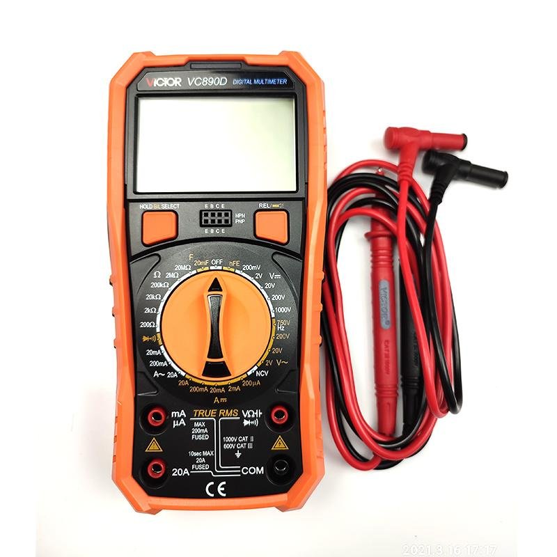 VICTOR VC890D VC890C+ Professional Digital Multimeter True RMS Multimeter 20mF Capacitor 20A Currents Measurement Meter 890C - ORIWHIZ