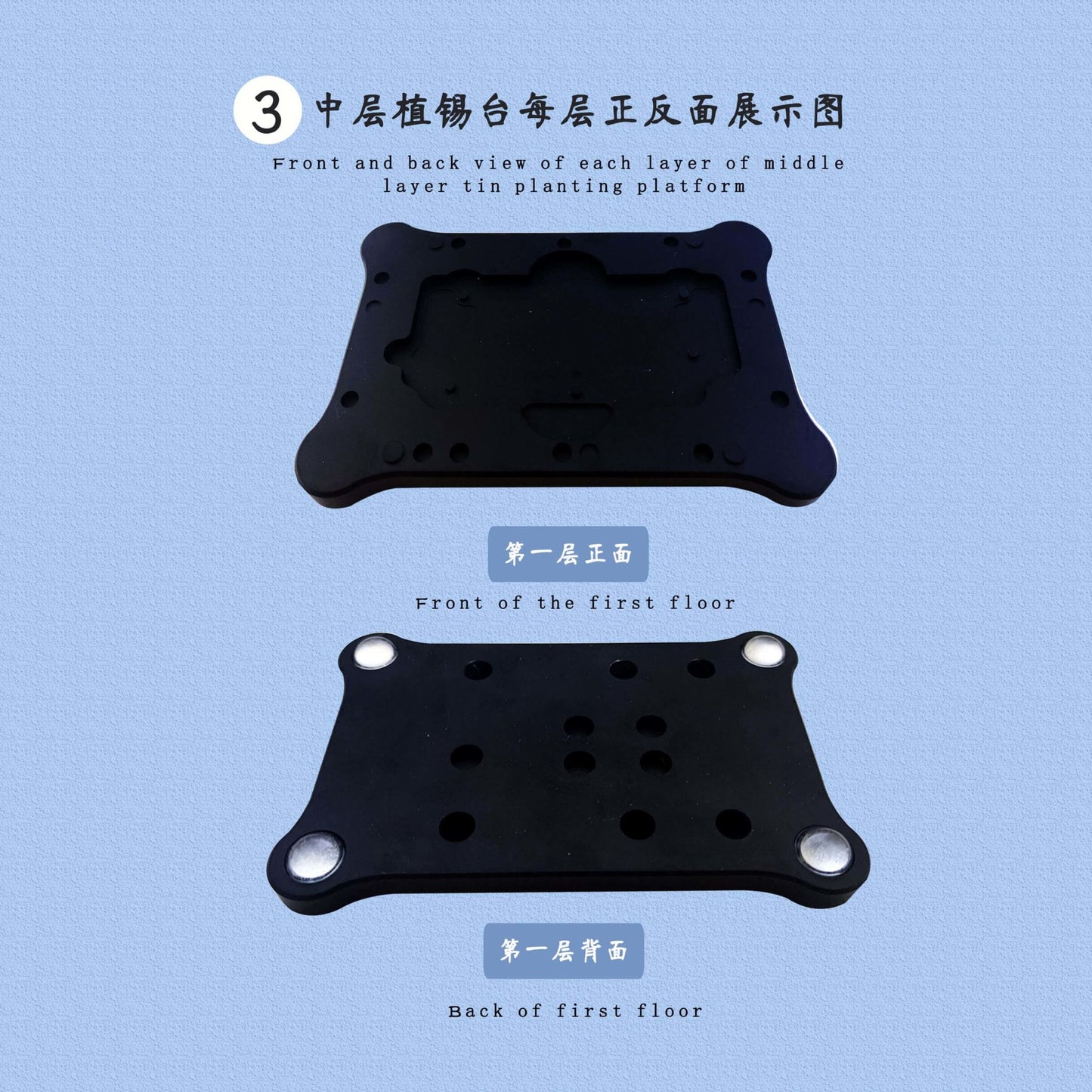 WYLIE B11 Motherboard Middle Layer Tin Plant Platform Fixture For IP 11 11Pro Max mainboard positioning solder reballing repair - ORIWHIZ