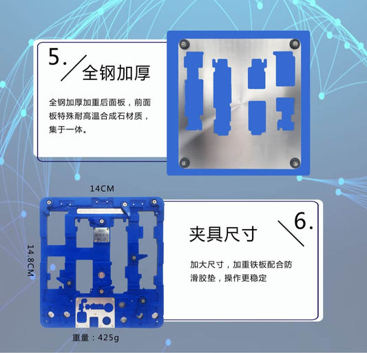WYLIE Motherboard Fixture B68+ B72 B75 IC Chip CPU Soldering Platform For iP 6/6P/6S/6SP/7/7P/8/8P/XR/X/XS/XSM/11PRO MAX Repair - ORIWHIZ