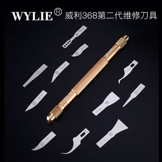 WYLIE WL-368 Glue Remov Tool with Cold Blade and Thin Blade Tech Processors knifes For iPhone CPU Mainboard IC Repair Tool Set - ORIWHIZ