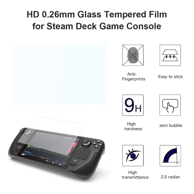 0.26mm 9H 2.5D Tempered Glass Film, For Deck Game Console (1 PC) - ORIWHIZSteam Deck AccessoriesSteam Deck Accessories Cover CaseToys & Hobbies