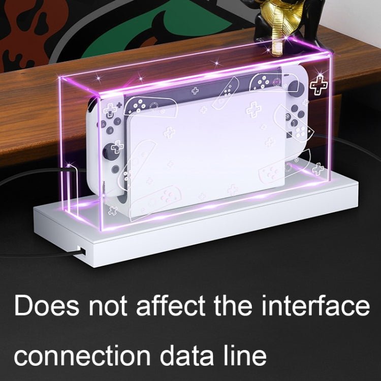 035 for Nintendo Switch/Oled Game Console Display Luminous Base Dustproof Cover, Spec:, Light Base, Transparent, White Label, Black Label, Handle, Jet Warrior, Noble, Gengar - ORIWHIZNintendo AccessoriesNintendo Accessories CasesToys & Hobbies