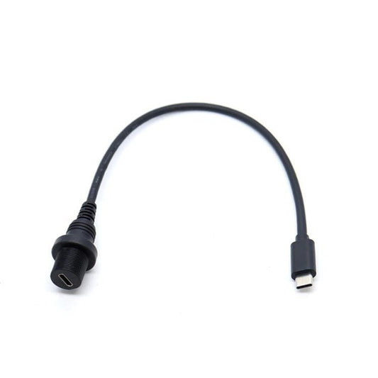 0.3m Male To Female Extension Cable Car Waterproof Wire, Type - C 2.0, Type - C 3.0, Type - C 3.1 - ORIWHIZCar Replacement PartsDIY CablesIn Car