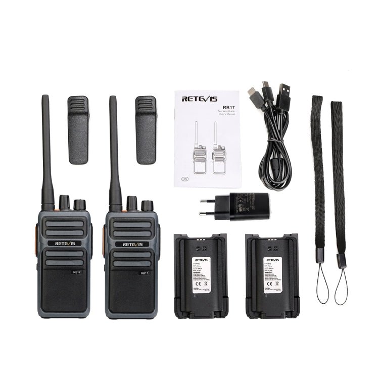 1 Pair RETEVIS RB617 PMR446 16CHS License - free Two Way Radio Handheld Walkie Talkie, EU Plug, RB617 - ORIWHIZConsumer ElectronicsHandheld Walkie TalkieRETEVIS