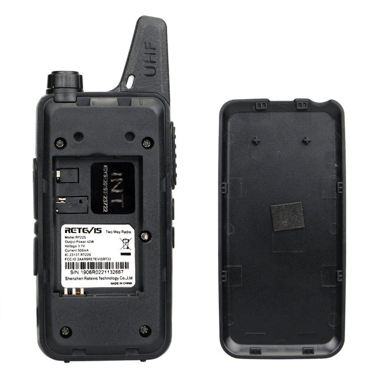 1 Pair RETEVIS RT22S US Frequency 22CHS FRS License - free Two Way Radio Handheld Walkie Talkie, US Plug, RT22S - ORIWHIZConsumer ElectronicsHandheld Walkie TalkieRETEVIS