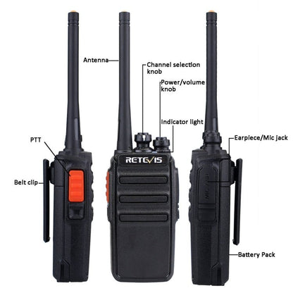 1 Pair RETEVIS RT24 EU Frequency PMR 446/400 - 470MHz 16CHS Two Way Radio Handheld Walkie Talkie, EU Plug, RT24 - ORIWHIZConsumer ElectronicsHandheld Walkie TalkieRETEVIS