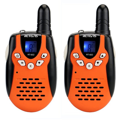 1 Pair RETEVIS RT602 0.5W EU Frequency 446.00625 - 446.09375MHz 8CHS Handheld Children Walkie Talkie, EU Plug, RT602 EU Plug - ORIWHIZConsumer ElectronicsRETEVISWalkie Talkie