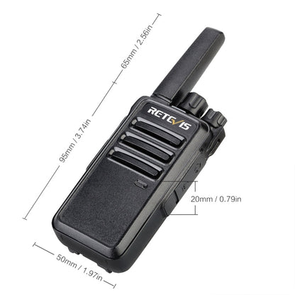 1 Pair RETEVIS RT68 2W 16CHS FRS Two Way Radio Handheld Walkie Talkie, US Plug, RT68 - ORIWHIZConsumer ElectronicsHandheld Walkie TalkieRETEVIS