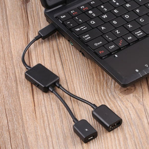 1 to 2 Micro USB OTG Adapter Cable - ORIWHIZ