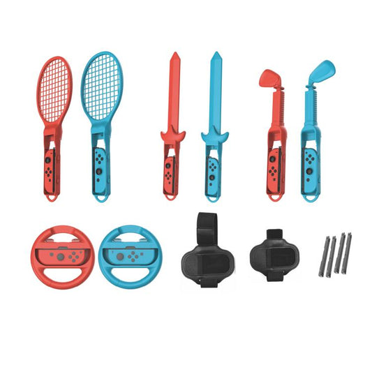 10 - in - 1 Motion Sports Bundle for Nintendo Switch 2/Switch Tennis Racket, Golf Club, Fencing, Racing Wheel & Multi - Game Accessories, 10 - in - 1 - ORIWHIZGame AccessoriesGamepadsNintendo Accessories