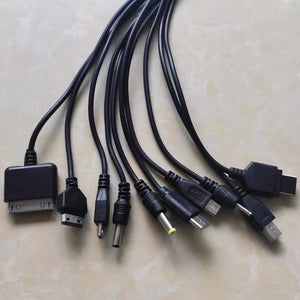 10 In 1 Multifunction USB Charging Cable For IPhone / PSP / Camera / Nokia / HTC / LG / Samsung, 10 In 1 - ORIWHIZ