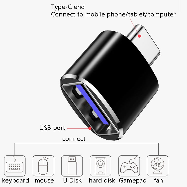 10 PCS USB 3.0 Female to USB - C / Type - C Male OTG Adapte, 10 PCS No Indicator - ORIWHIZ