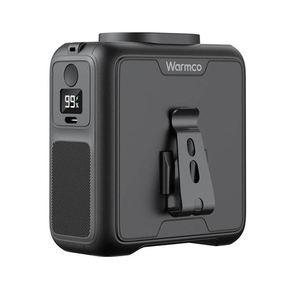 US Warehouse | Warmco 20000mAh Portable Waist Fan – Rechargeable Clip-On Personal Fan with 10 Speeds, 40H Runtime, 16000RPM Powerful Airflow, Hands-Free Belt & Neck Cooling Fan for Outdoor Work, Construction, Camping, Gardening, Travel & Jobsite Use