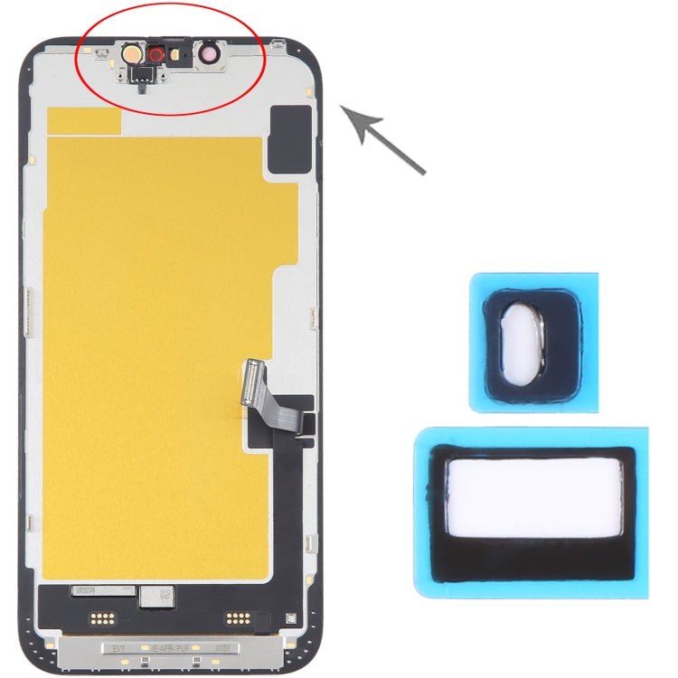 100/Set Front Camera LCD Light Sensor Back Sticker for iPhone 14 / 14 Plus - ORIWHIZ