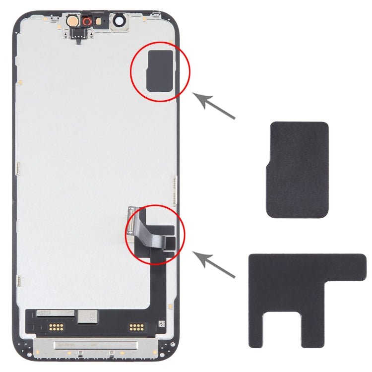 100/Set LCD Heat Sink Graphite Sticker for iPhone 14, For iPhone 14 - ORIWHIZ