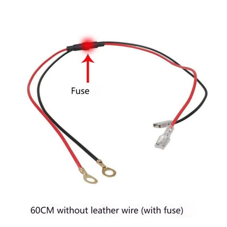 10A 60cm Plug - In Spring O - Type Terminal Power Cable Car Charger Modification Wiring Harness - ORIWHIZCar Replacement PartsDIY CablesIn Car