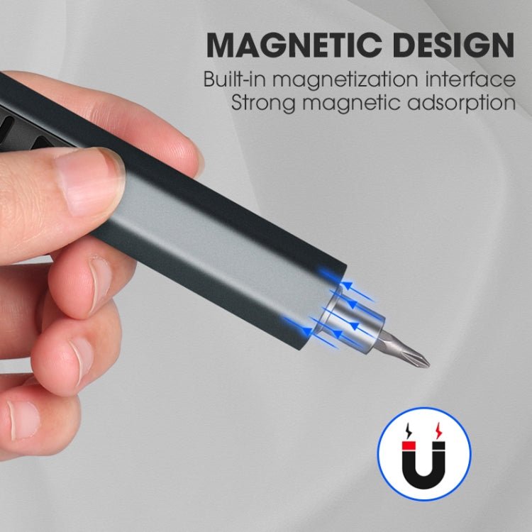 11 In 1 Rechargeable Mini Electric Screwdriver Set With 3LED Lighting, 11 In 1 Blue - ORIWHIZ