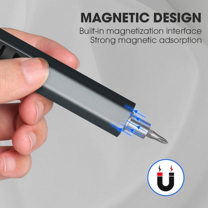 11 In 1 Rechargeable Mini Electric Screwdriver Set With 3LED Lighting, 11 In 1 Blue - ORIWHIZ
