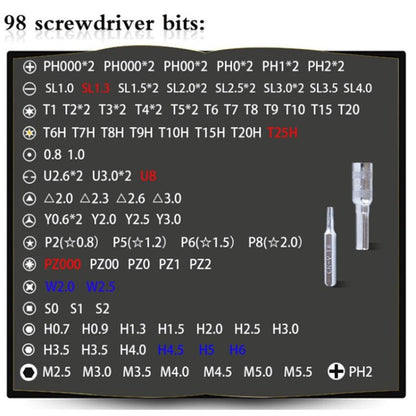 110 in 1 Magnetic Plum Screwdriver Mobile Phone Disassembly Repair Tool, 110 in 1 - ORIWHIZ