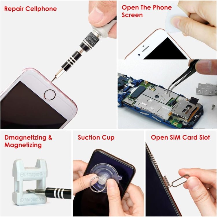 110 in 1 Magnetic Plum Screwdriver Mobile Phone Disassembly Repair Tool, 110 in 1 - ORIWHIZ