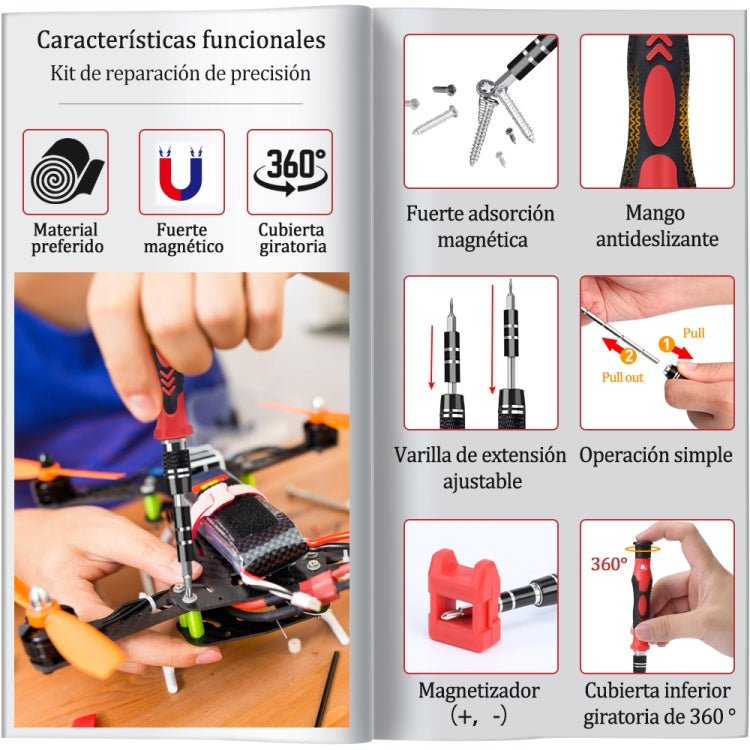 115 in 1 Precision Screw Driver Mobile Phone Computer Disassembly Maintenance Tool Set, 115 in 1 (Black), 115 in 1 (Red), 115 in 1 (Purple), 115 in 1 (Yellow), 115 in 1 (Blue) - ORIWHIZ