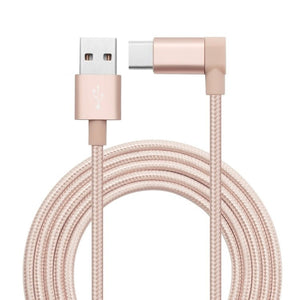 1.2m 2A 90 Copper Wires Woven Elbow USB - C / Type - C 3.1 to USB 2.0 Data / Charger Cable - ORIWHIZ