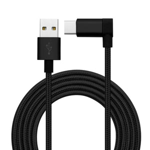 1.2m 2A 90 Copper Wires Woven Elbow USB - C / Type - C 3.1 to USB 2.0 Data / Charger Cable - ORIWHIZ