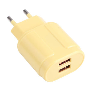 13 - 22 2.1A Dual USB Macarons Travel Charger,, EU Plug, US Plug - ORIWHIZ