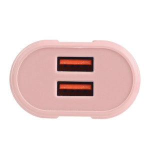 13 - 22 2.1A Dual USB Macarons Travel Charger,, EU Plug, US Plug - ORIWHIZ