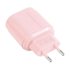 13 - 22 2.1A Dual USB Macarons Travel Charger,, EU Plug, US Plug - ORIWHIZ